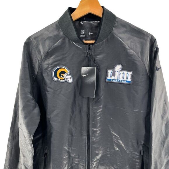 Nike Super Bowl LIIII Los Angeles Rams Media Night Bomber Jacket Coat Large - Picture 3 of 9